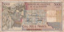Algeria 5000 Francs - Apollo - Triomphal arch of Trajan - 01-12-1950 - Serial M.695 - P.109a