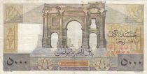 Algeria 5000 Francs Apollo - Triomphal arch of Trajan - 03-08-1950 -  Serial B.623