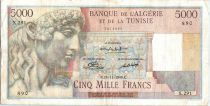 Algeria 5000 Francs Apollo - Triomphal arch of Trajan - X.291  - 1949
