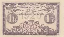 Algérie 1 Franc - Chambre de commerce d\'Oran - 04-02-1920 - Série II