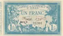 Alg&eacute;rie 1 Franc - Chambre de commerce d\'Oran - 12-05-1915 - S&eacute;rie E