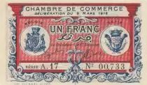 Alg&eacute;rie 1 Franc - Chambre de commerce de Bougie-S&eacute;tif - 09-03-1918 - S&eacute;rie A.17