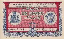 Alg&eacute;rie 1 Franc - Chambre de commerce de Bougie-S&eacute;tif - 1918 - S&eacute;rie A.24 - P.139.6