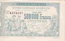 Alg&eacute;rie 1 Franc - Loterie Nationale Alg&eacute;rienne - 1881