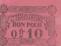 Alg&eacute;rie 10 Centimes - Chambre de commerce de Constantine - 12-10-1915