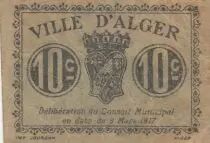 Alg&eacute;rie 10 Centimes - Ville d\'Alger - 1917