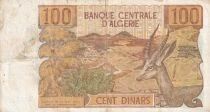 Alg&eacute;rie 100 Dinars  - Gazelle - Paysan - 1970 - S&eacute;rie Z053