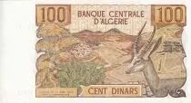 Alg&eacute;rie 100 Dinars  - Paysan - Gazelle - 1970 - P.128b