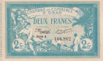 Algérie 2 Francs - Chambre de commerce d\'Oran - 1915 - Série D - P.141.3