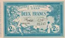 Alg&eacute;rie 2 Francs - Chambre de commerce d\'Oran - 1915 - S&eacute;rie III - P.141.14