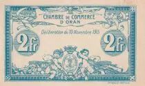 Alg&eacute;rie 2 Francs - Chambre de commerce d\'Oran - 1915 - S&eacute;rie III - P.141.14