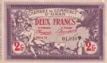 Alg&eacute;rie 2 Francs - Chambre de commerce d\'Oran - 1920 - S&eacute;rie II - P.141.24