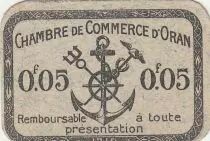 Alg&eacute;rie 5 Centimes - Chambre de commerce d\'Oran - 1916