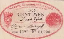 Alg&eacute;rie 50 Centimes - Chambre de commerce d\'Alger - 1915 - S&eacute;rie 159 - P.137-5