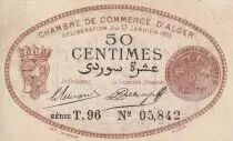 Alg&eacute;rie 50 Centimes - Chambre de commerce d\'Alger - 1915 - S&eacute;rie T.96 - P.137-9