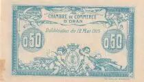 Alg&eacute;rie 50 Centimes - Chambre de commerce d\'Oran - 1915 - S&eacute;rie D - P.141.1