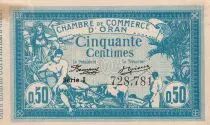 Alg&eacute;rie 50 Centimes - Chambre de commerce d\'Oran - 1918 - S&eacute;rie I - P.141.19