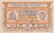Alg&eacute;rie 50 Centimes - Chambre de commerce de Bougie-S&eacute;tif - 1918 - S&eacute;rie A.18 - P.139.3