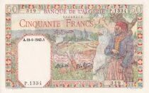 Alg&eacute;rie 50 Francs - 18-09-1942 - S&eacute;rie P.1334