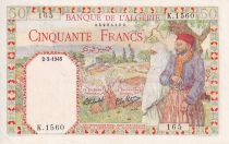 Algérie 50 Francs - Couple - 02-02-1945 - Série K.1560 - P.87