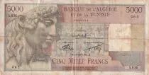 Alg&eacute;rie 5000 Francs - Apollon - Arc de Triomphe de Trajan - 10-10-1951 - S&eacute;rie S.836 - P.109a