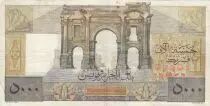 Alg&eacute;rie 5000 Francs Apollon - Arc de Triomphe de Trajan - 03-08-1950 -  S&eacute;rie B.623
