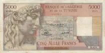Alg&eacute;rie 5000 Francs Apollon - Arc de Triomphe de Trajan - 23-01-1950 -  S&eacute;rie B.404