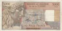 Alg&eacute;rie 5000 Francs Apollon - Arc de Triomphe de Trajan - 27-07-1950 -  S&eacute;rie Z.618