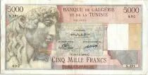 Alg&eacute;rie 5000 Francs Apollon - Arc de Triomphe de Trajan - X.291 - 1949