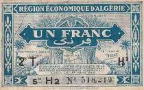 Alg&eacute;rie Alg&eacute;rie 1 Franc - R&eacute;gion &eacute;conomique  - 31.01.1944 - S&eacute;rie H2 - P.101