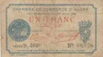 Algerien 1 Franc - Chambre de commerce of Alger - 22-06-1921 - Serial B.406