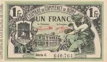Algerien 1 Franc - Chambre de commerce of B&ocirc;ne - 05-01-1921 - Serial C