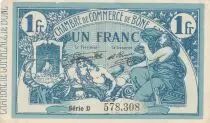 Algerien 1 Franc - Chambre de commerce of B&ocirc;ne - 08-03-1920 - Serial D