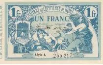 Algerien 1 Franc - Chambre de commerce of B&ocirc;ne - 10-07-1917 - Serial A