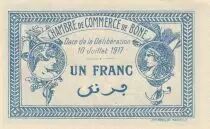 Algerien 1 Franc - Chambre de commerce of B&ocirc;ne - 10-07-1917 - Serial A