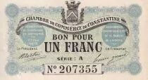 Algerien 1 Franc - Chambre de commerce of Constantine - 1915 - Serial A - P.140.2