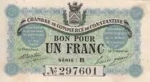 Algerien 1 Franc - Chambre de commerce of Constantine - 1915 - Serial B - P.140.4