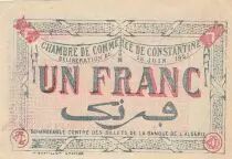 Algerien 1 Franc - Chambre de commerce of Constantine - 28-06-1921 - Serial A.33