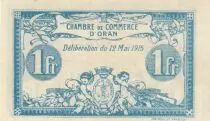 Algerien 1 Franc - Chambre de commerce of Oran - 12-05-1915 - Serial E