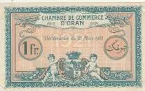 Algerien 1 Franc - Chambre de commerce of Oran - 25- 03-1921 - Serial 502.490