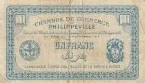 Algerien 1 Franc - Chambre de commerce of Philippeville - 10-11-1914 - Serial 783.888