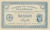 Algerien 1 Franc - Chambre de commerce of Philippeville - 10-11-1914 - Serial A 00.250