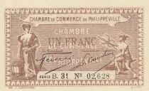 Algerien 1 Franc - Chambre de commerce of Philippeville - 29-12-1917 - Serial B.31