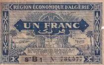 Algerien 1 Franc - Economic Region - 31-1-1944 - Serial B1