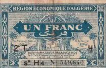 Algerien 1 Franc - Economic region - 31-1-1944 - Serial H4