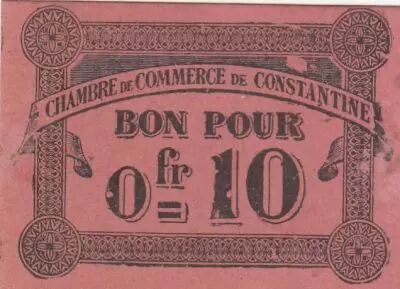 Algerien 10 Cents - Chambre de commerce of Constantine - 12-10-1915