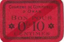Algerien 10 Cents - Chambre de commerce of Oran - 1916 - P.141.49