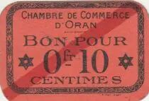 Algerien 10 Cents - Chambre de commerce of Oran - 1916