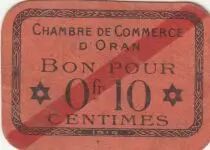 Algerien 10 Cents - Chambre de commerce of Oran - 1918