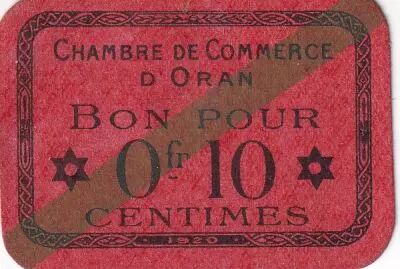 Algerien 10 Cents - Chambre de commerce of Oran - 1920 - P.141.57